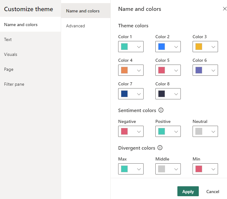 Revise Power BI Built-In Themes